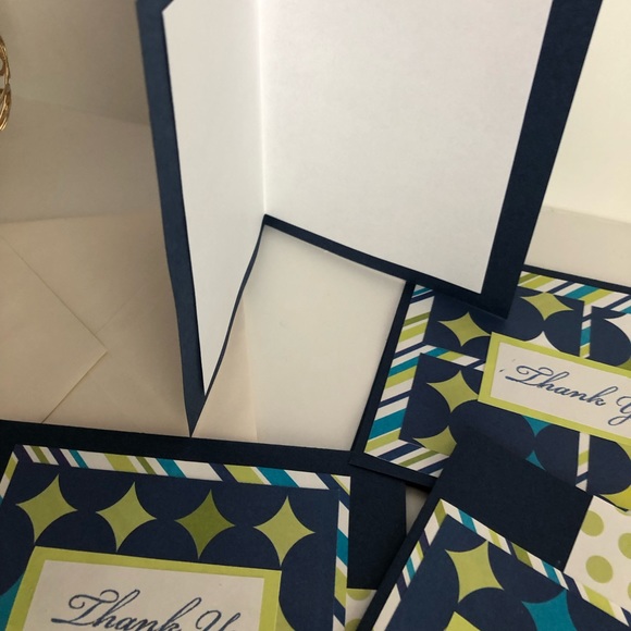 3/$20 NEW 4 Hand Crafted Thank You Cards Blank Inside With Envelopes - Picture 3 of 6